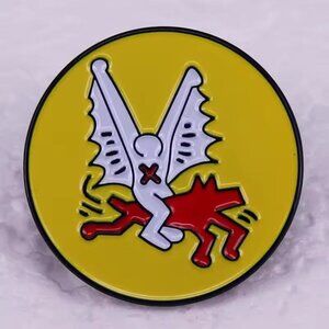 Keith Haring Enamel Lapel Pin.